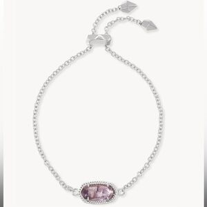 Kendra Scott Elaina Silver Adjustable Chain Bracelet in Amethyst
